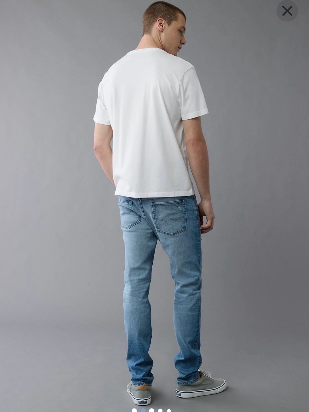 American Eagle AirFlex+ TENCEL™ Fibers Patched Athletic Skinny Jean Size 38/30 - Picture 5 of 7